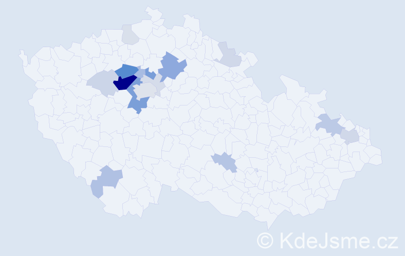 Příjmení: 'Fingerhutová', počet výskytů 55 v celé ČR