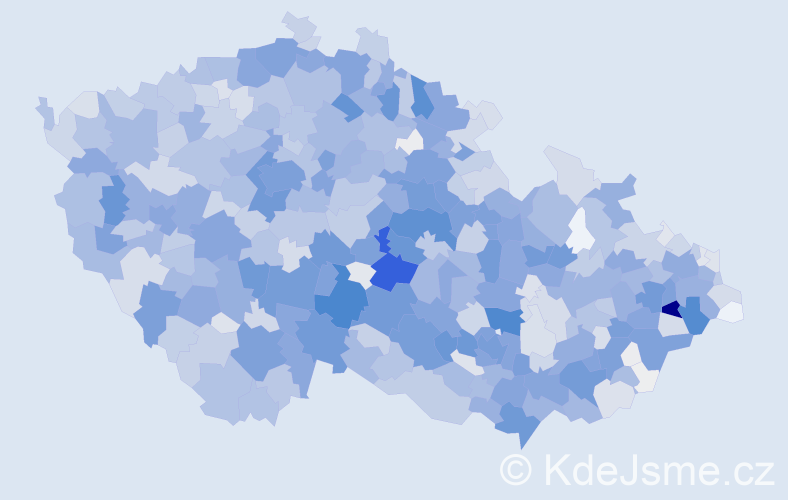 Příjmení: 'Blažková', počet výskytů 7572 v celé ČR