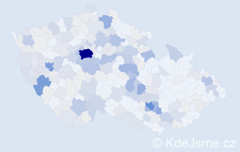Příjmení: 'Paleček', počet výskytů 965 v celé ČR
