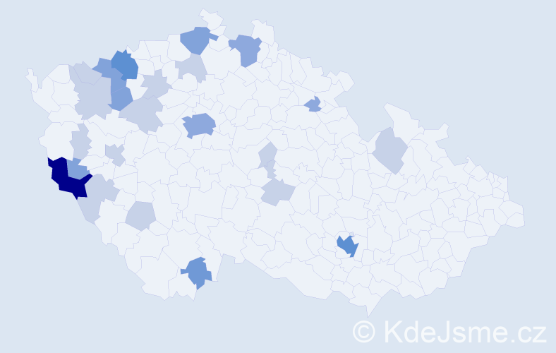 Příjmení: 'Höll', počet výskytů 56 v celé ČR