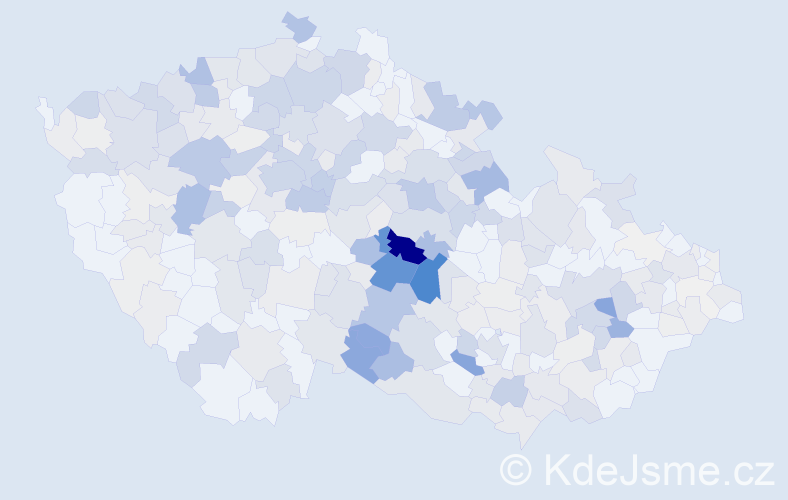 Příjmení: 'Pátková', počet výskytů 1182 v celé ČR