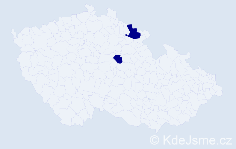 Příjmení: 'Stedra', počet výskytů 2 v celé ČR