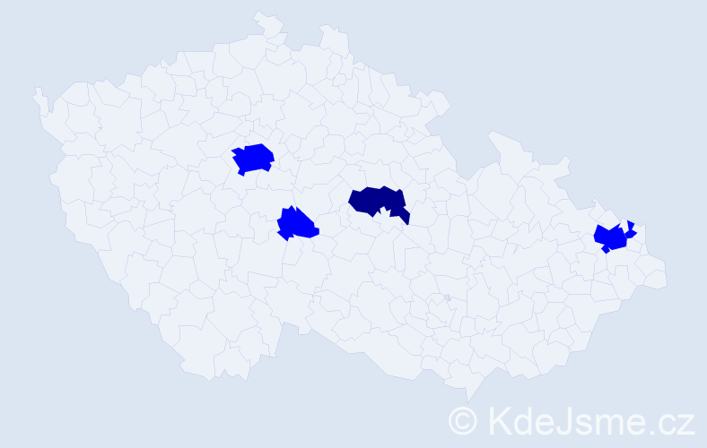 Příjmení: 'Wysocká', počet výskytů 6 v celé ČR