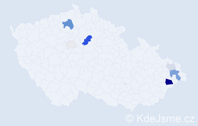 Příjmení: 'Dopater', počet výskytů 11 v celé ČR