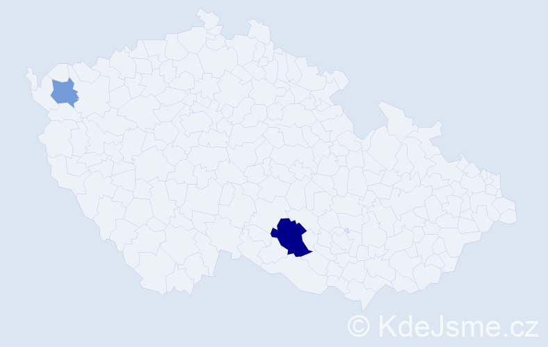 Příjmení: 'Jackiw', počet výskytů 4 v celé ČR