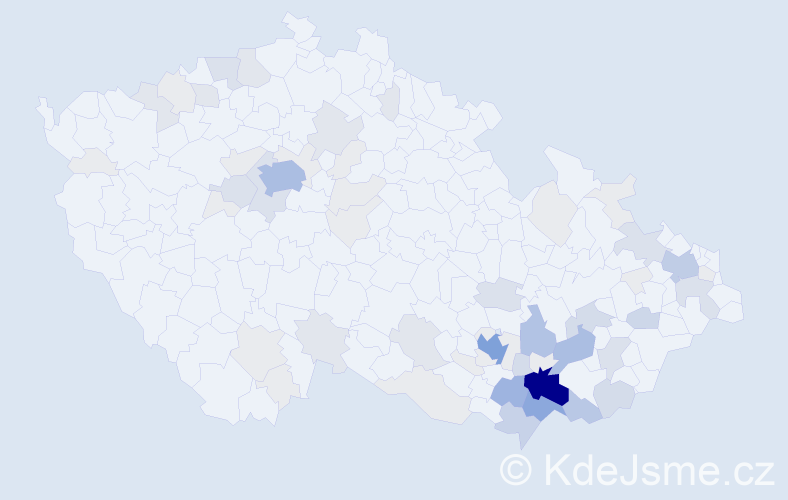 Příjmení: 'Kostihová', počet výskytů 239 v celé ČR