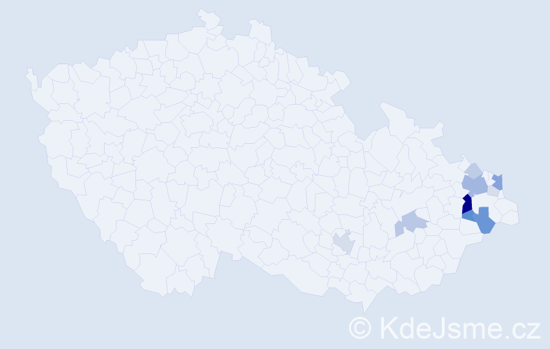 Příjmení: 'Syrková', počet výskytů 33 v celé ČR