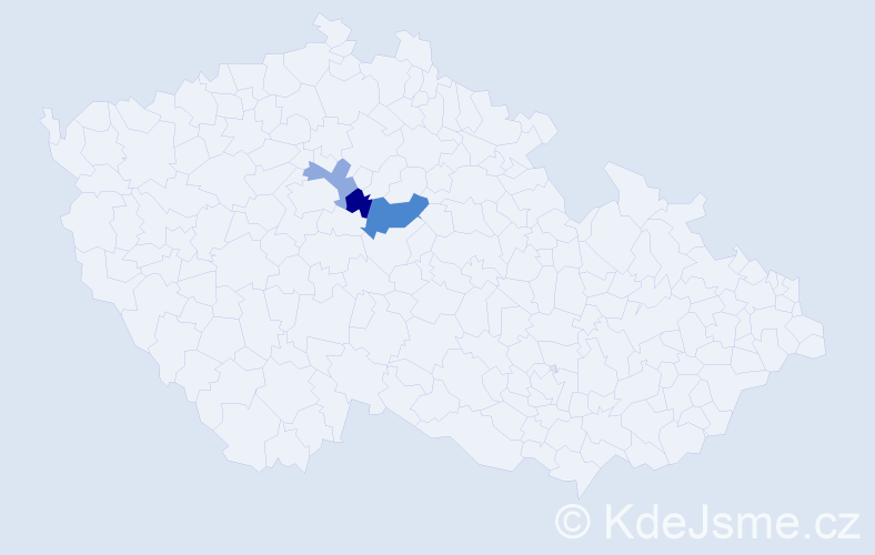 Příjmení: 'Prášingrová', počet výskytů 8 v celé ČR