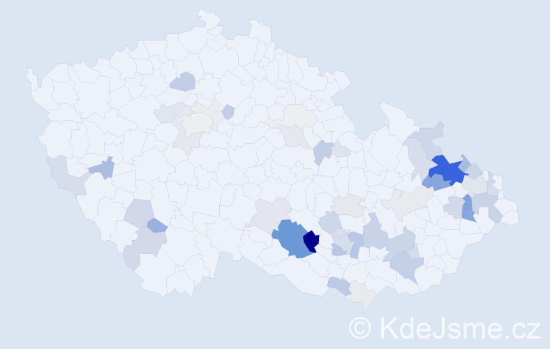 Příjmení: 'Matějek', počet výskytů 217 v celé ČR