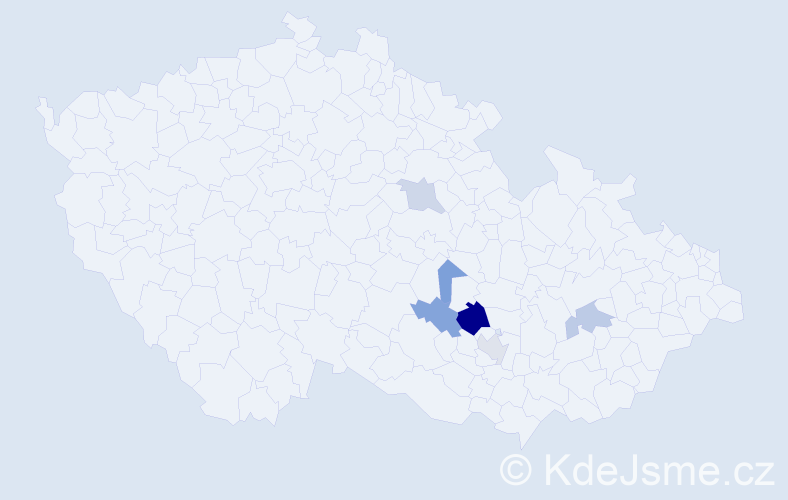 Příjmení: 'Pestrová', počet výskytů 50 v celé ČR