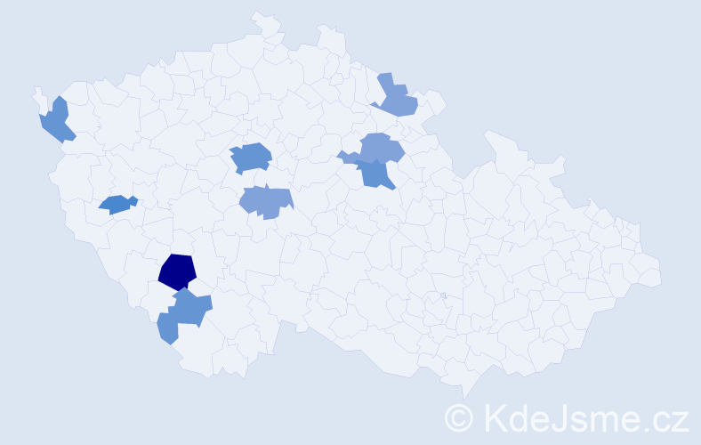 Příjmení: 'Prix', počet výskytů 30 v celé ČR