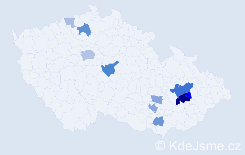 Příjmení: 'Libicher', počet výskytů 30 v celé ČR