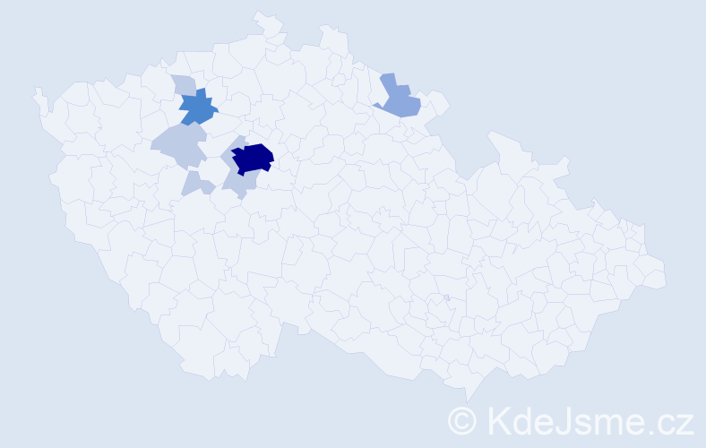 Příjmení: 'Lonk', počet výskytů 21 v celé ČR