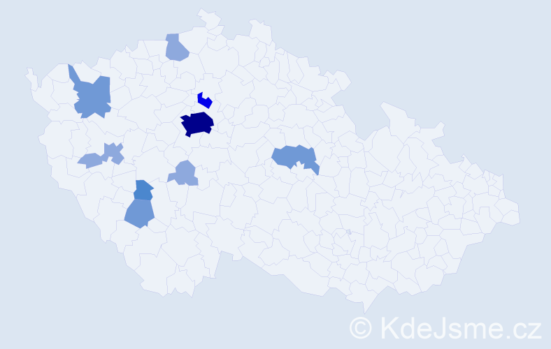 Příjmení: 'Libá', počet výskytů 24 v celé ČR