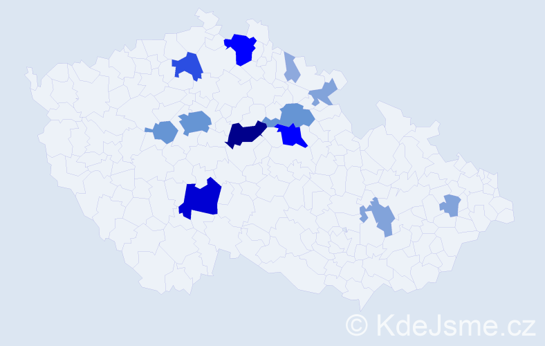 Příjmení: 'Folbergerová', počet výskytů 48 v celé ČR
