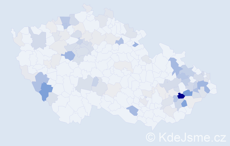 Příjmení: 'Čubová', počet výskytů 306 v celé ČR