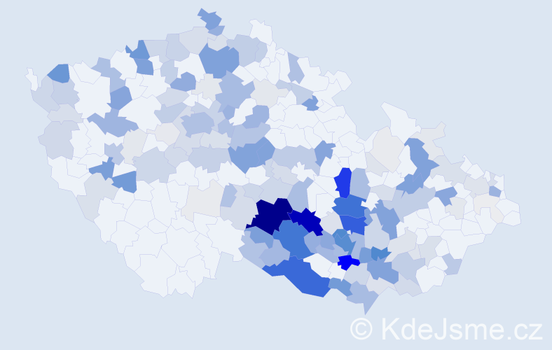Příjmení: 'Baráková', počet výskytů 796 v celé ČR