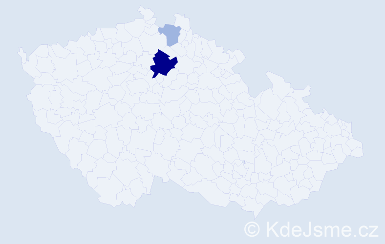 Příjmení: 'Prodlová', počet výskytů 6 v celé ČR