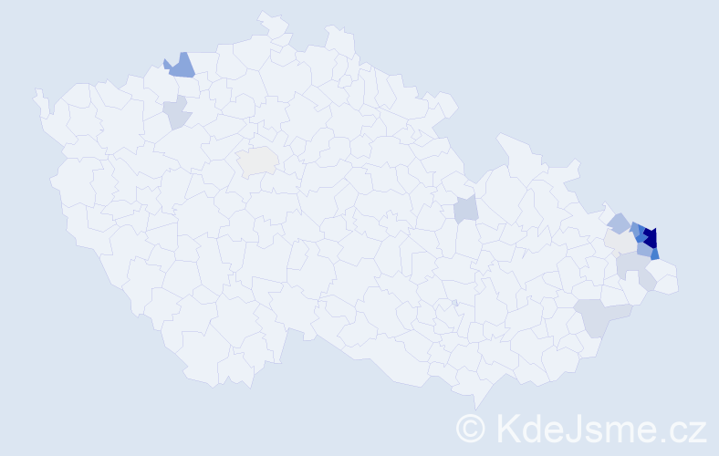 Příjmení: 'Kucharczyk', počet výskytů 95 v celé ČR