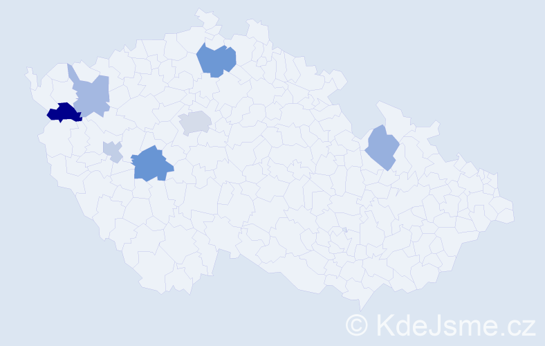 Příjmení: 'Hochmutová', počet výskytů 12 v celé ČR