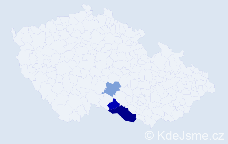 Příjmení: 'Blaumüller', počet výskytů 11 v celé ČR