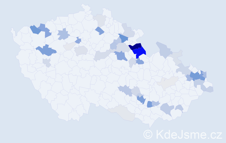 Příjmení: 'Plachetková', počet výskytů 207 v celé ČR