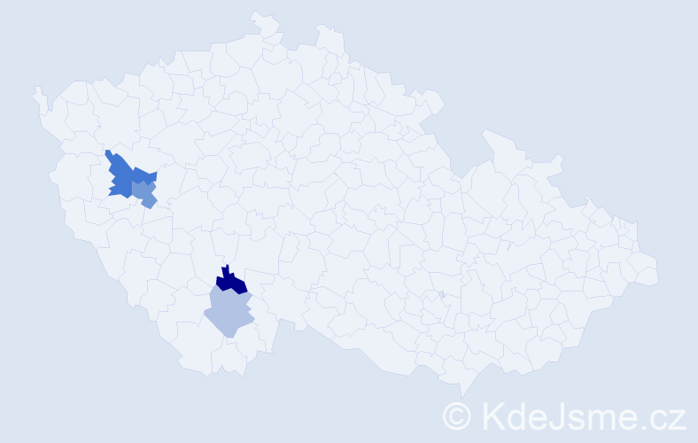 Příjmení: 'Stöckelmayer', počet výskytů 7 v celé ČR