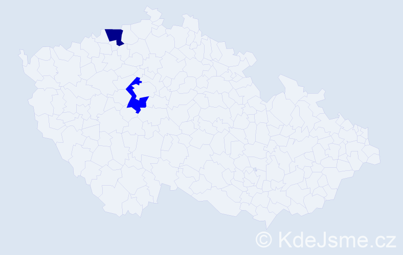 Příjmení: 'Efe', počet výskytů 3 v celé ČR
