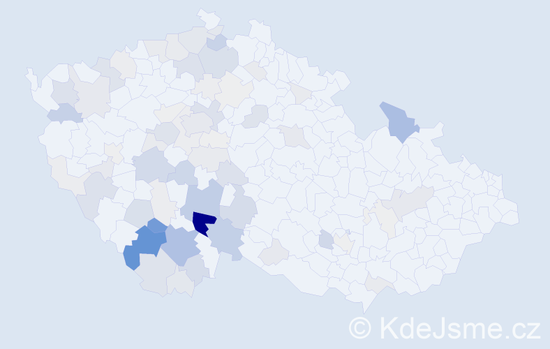 Příjmení: 'Podlahová', počet výskytů 279 v celé ČR