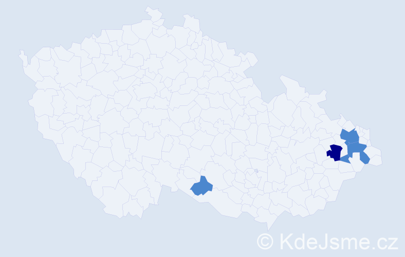 Příjmení: 'Pelikan', počet výskytů 7 v celé ČR