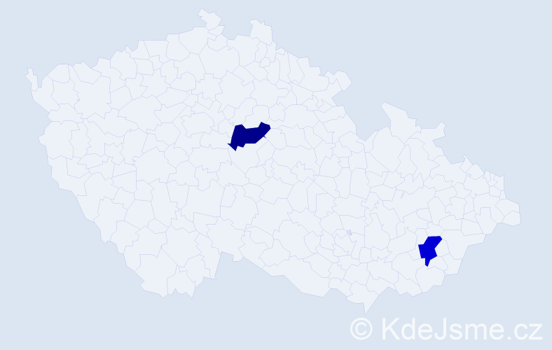 Příjmení: 'Baasanjargal', počet výskytů 2 v celé ČR