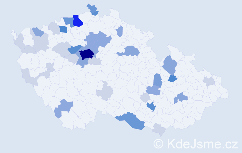 Příjmení: 'Kessler', počet výskytů 118 v celé ČR