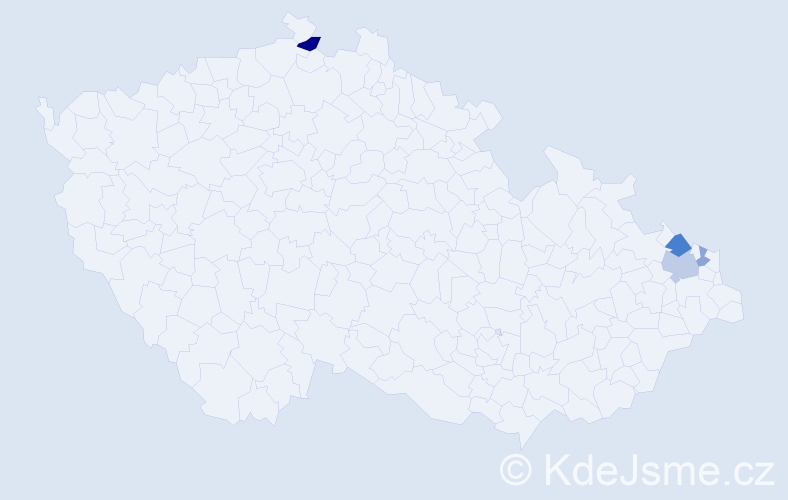 Příjmení: 'Baľová', počet výskytů 7 v celé ČR