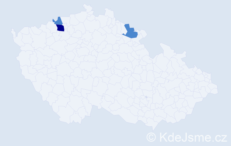 Příjmení: 'Ihnačinec', počet výskytů 5 v celé ČR