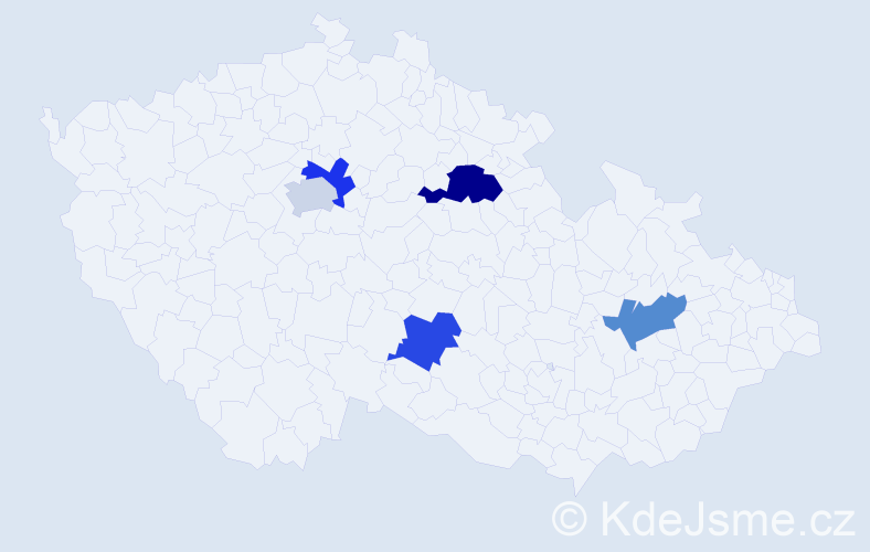 Příjmení: 'Erdenechimeg', počet výskytů 6 v celé ČR