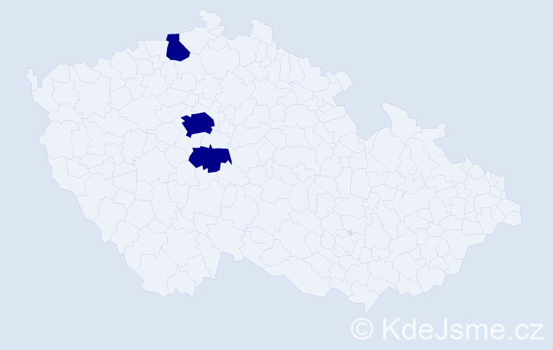 Příjmení: 'Míšoň', počet výskytů 3 v celé ČR