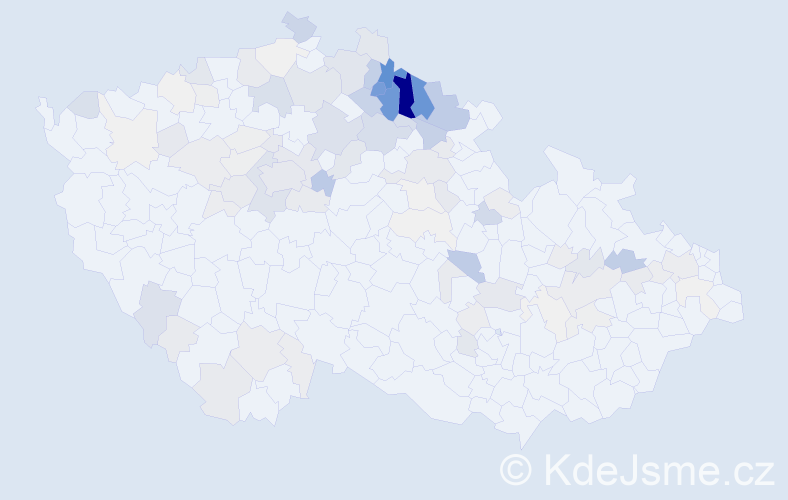 Příjmení: 'Votočková', počet výskytů 423 v celé ČR