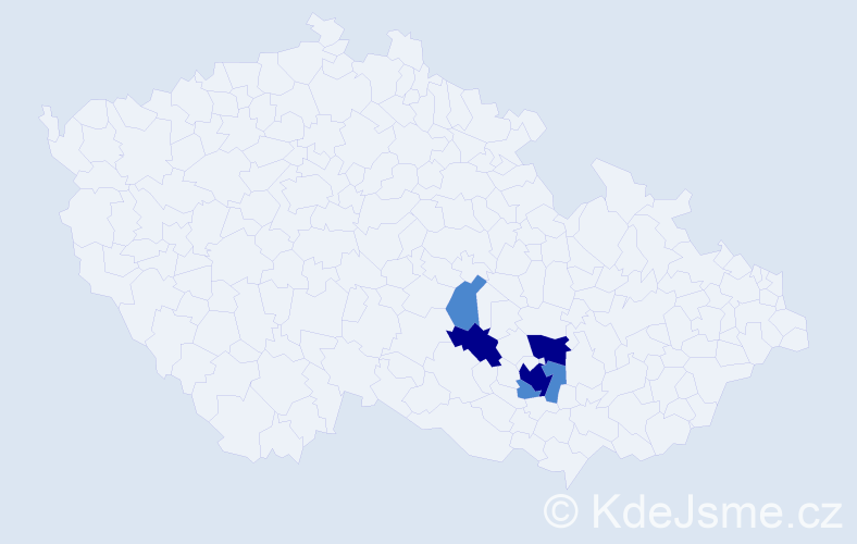 Příjmení: 'Weinhöferová', počet výskytů 11 v celé ČR