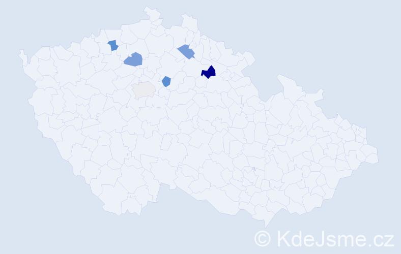 Příjmení: 'Solovjev', počet výskytů 7 v celé ČR