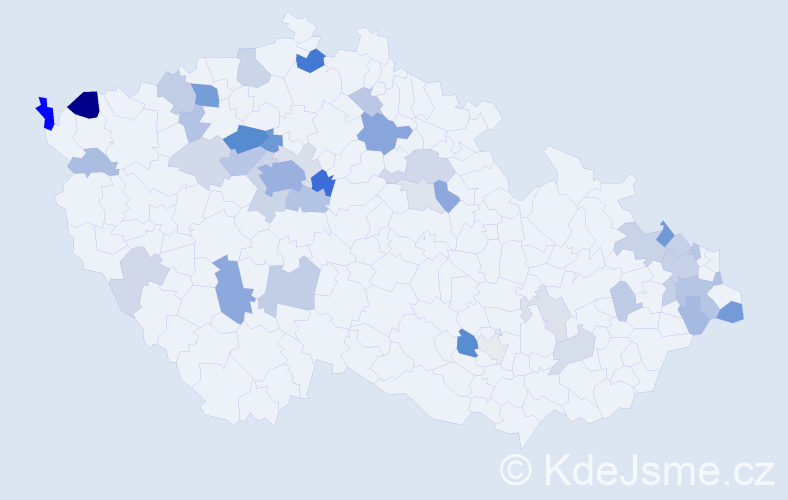 Příjmení: 'Badová', počet výskytů 117 v celé ČR