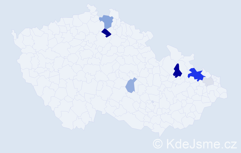 Příjmení: 'Mosná', počet výskytů 16 v celé ČR