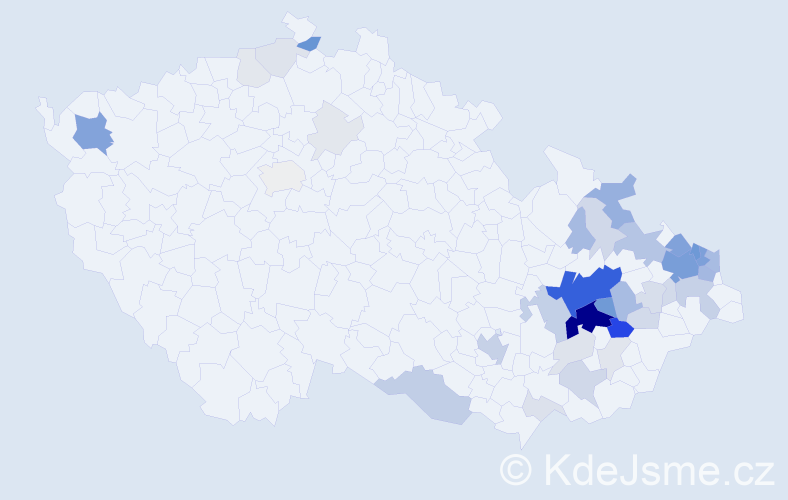Příjmení: 'Kubisová', počet výskytů 157 v celé ČR