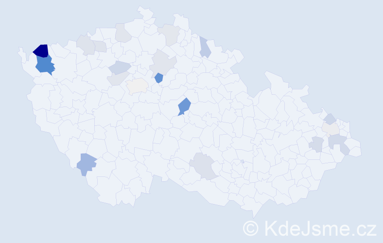 Příjmení: 'Goliaš', počet výskytů 39 v celé ČR
