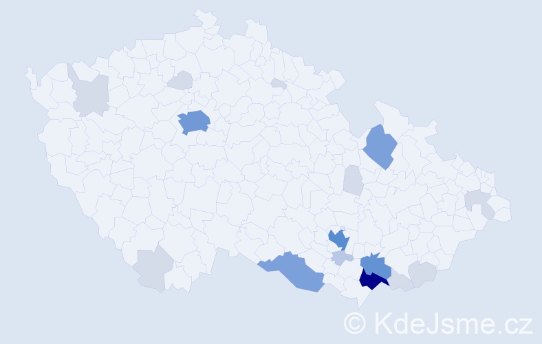 Příjmení: 'Svorová', počet výskytů 59 v celé ČR