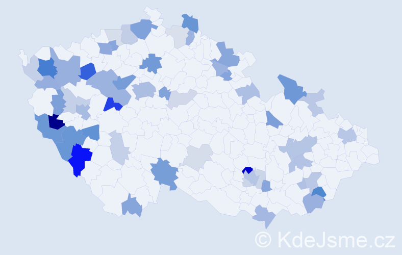 Příjmení: 'Baumann', počet výskytů 140 v celé ČR