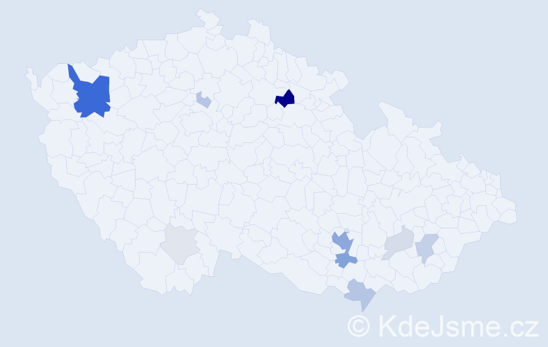 Příjmení: 'Kollarik', počet výskytů 39 v celé ČR