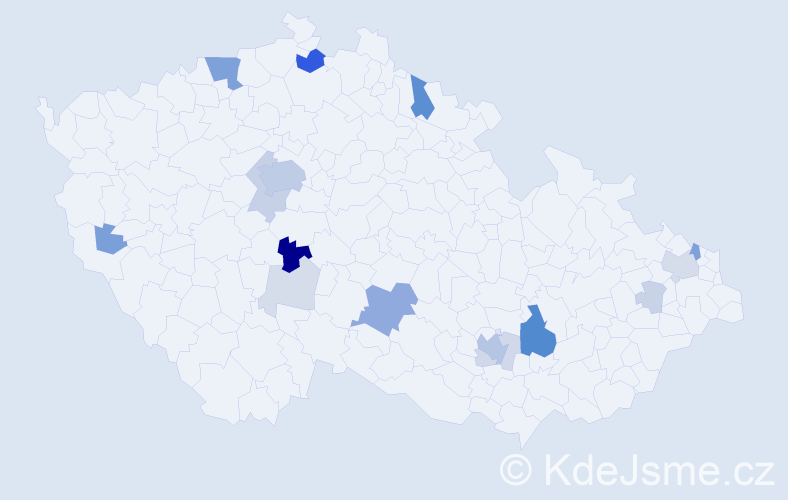 Příjmení: 'Oppelt', počet výskytů 61 v celé ČR