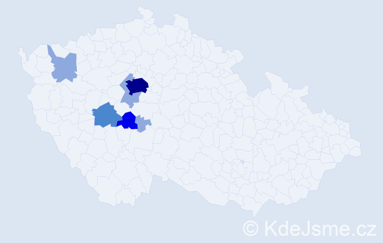 Příjmení: 'Kabylová', počet výskytů 34 v celé ČR