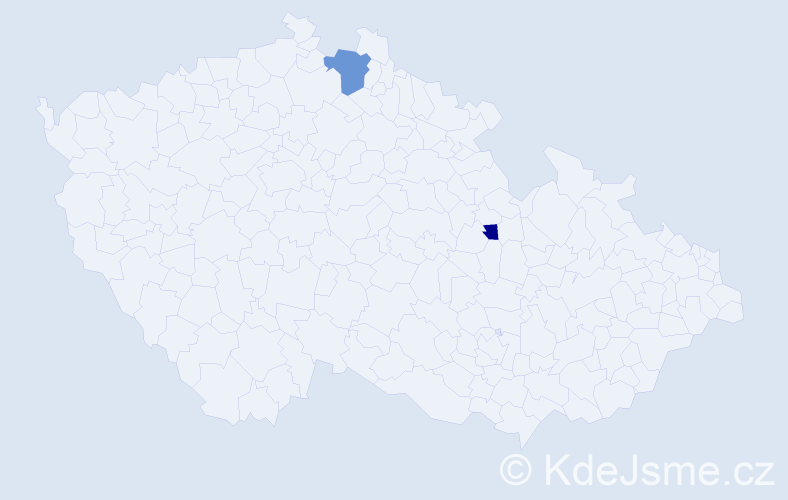 Příjmení: 'Pinčka', počet výskytů 3 v celé ČR