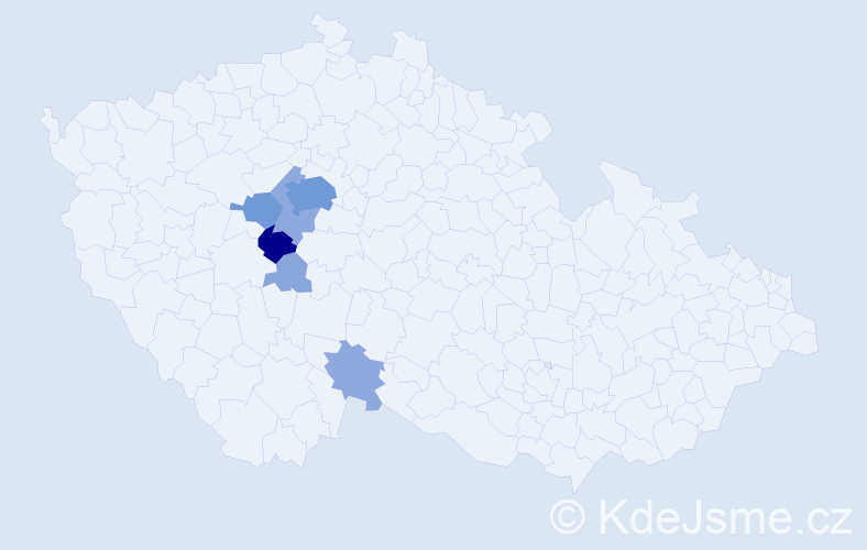 Příjmení: 'Kramatová', počet výskytů 19 v celé ČR